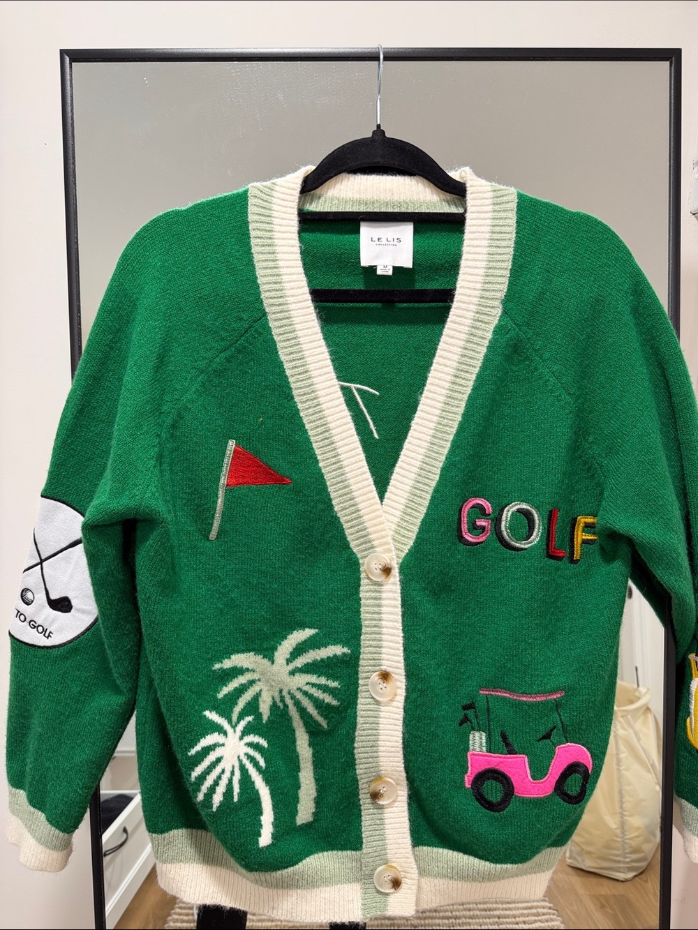 Le Lis Green Golf Cardigan - Par Tee Time | worn once